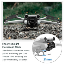 Foldable Landing Gear for DJI Mini 3 Pro Drone Extended Leg Protector Gimbal Foot Quick Release Undercarriage Skid Accessories