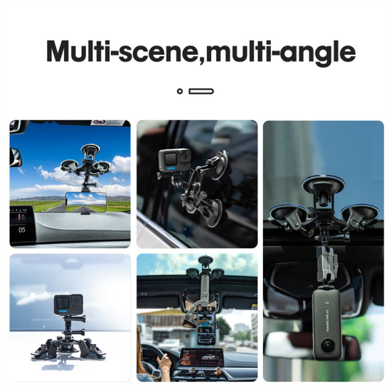 Tripod Holder Foot Stool for OSMO Action/Insta360 ONE X2/DJI Motion Camera/GoPro 10/9 Phone Filming Stand Car Combo Accessories 