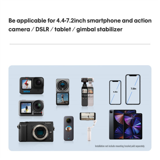 Tripod Holder Foot Stool for OSMO Action/Insta360 ONE X2/DJI Motion Camera/GoPro 10/9 Phone Filming Stand Car Combo Accessories 