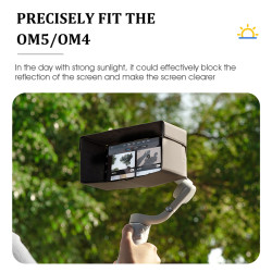 For DJI OM 5 / OM 4 / OM 4 SE Handheld Gimbal Sun Hood Shade Smartphone Magnetic PU Monitor Sunshade Accessories StartRC Parts