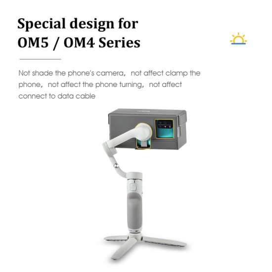 For DJI OM 5 / OM 4 / OM 4 SE Handheld Gimbal Sun Hood Shade Smartphone Magnetic PU Monitor Sunshade Accessories StartRC Parts