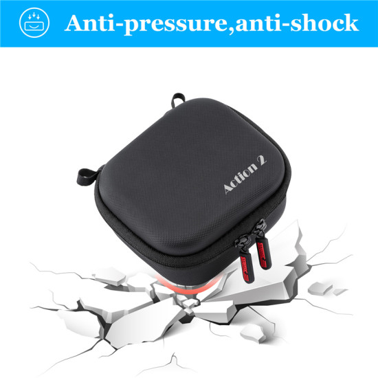 For DJI Action 2 Mini Storage Bag Portable Carrying Case Protector Box Camera Accessories Kit PU Handbag STARTRC Black