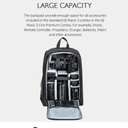 STARTRC Mavic 3 Backpack Waterproof Carrying Case Outdoor Travel Shoulder Bag DIY Liner for DJI Mavic 3 Drone Accessories Bags