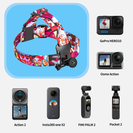 STARTRC Head Strap Headband First-person View Mount Sports Camera For DJI Pocket/action 2 Gopro89/10 Accessories Parts Kit Combo