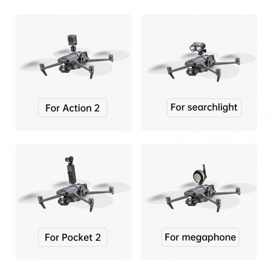 DJI Mavic 3 Camera Mount Holder Multifunction Expansion Kit Bracket for Mount DJI Pocket 2/Action 2/GoPro 10/LED Light