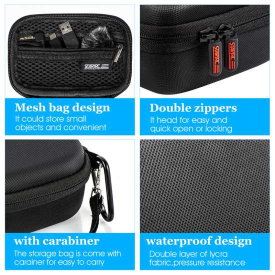 Portable Storage Bag Box Case For DJI MIC Hand Ropes Handbag Microphone Mountain Buckles Outside Sturdy Accessory Parts STARTRC 