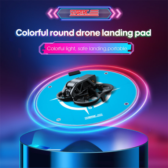 Landing Pad for DJI Avata/Mini 3 Pro/Mini 2/Mavic 2/Air 2S Drone Accessories Foldable 55cm LED Light Colorful Parking Apron Nail