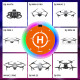 Landing Pad for DJI Avata/Mini 3 Pro/Mini 2/Mavic 2/Air 2S Drone Accessories Foldable 55cm LED Light Colorful Parking Apron Nail