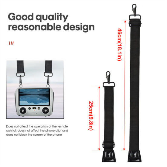 Neck Strap Holder for DJI Mini 3/RC PRO Remote Control Screen Accessories Controller Lanyard Buckle Adjustable Shoulder Braces 