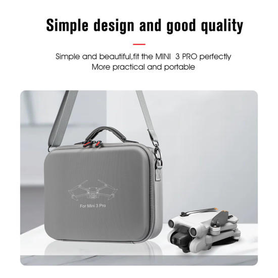 Portable Storage Bag DJI Mini 3 PRO Shoulder PU Handbag Carrying Case Waterproof Box Drone Accessories Storage Parts Protection