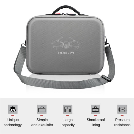 Portable Storage Bag DJI Mini 3 PRO Shoulder PU Handbag Carrying Case Waterproof Box Drone Accessories Storage Parts Protection