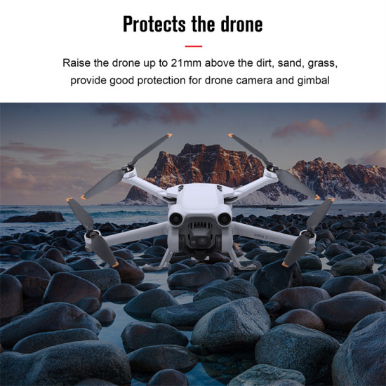 Landing Gear for DJI Mini 3 Pro Accessories LED Foldable Extended Undercarriage Color Lens Foot Stool Anti-drop Protective Drone 