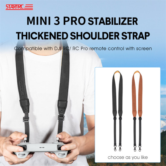 Shoulder Strap for DJI RC/RC PRO Controller Belt Cowhide Neck Lanyard for Mini 3 PRO Drone Remote Accessories Protector Set Rope 