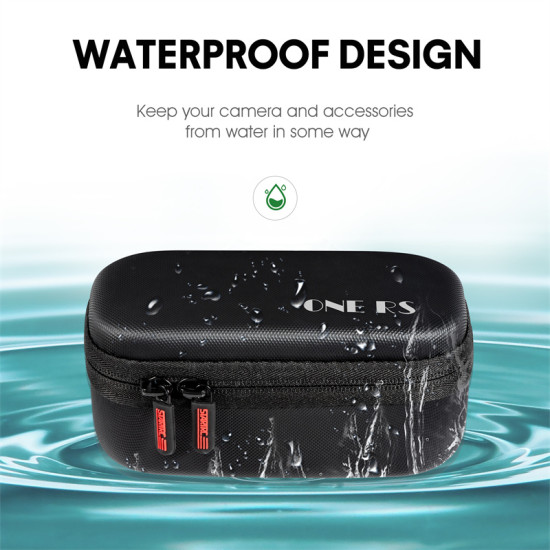 Storage Case for Insta360 ONE RS Camera PU Hard Bag Carrying Handbag with Hand Rope Carabiner Protection Set Accessories STARTRC