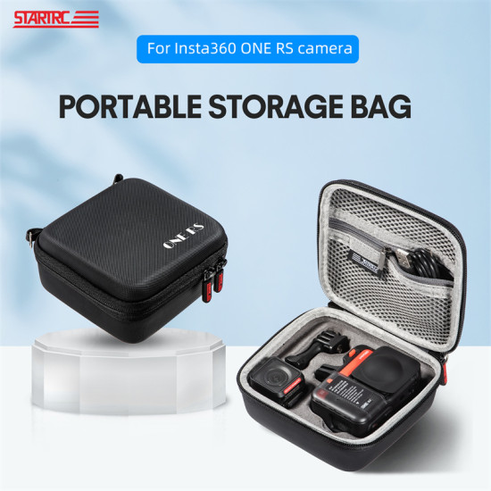 Storage Bag for Insta360 ONE RS Accessories Carrying Case PU Camera Handbag Waterproof Box Portable Wide Angle Panoramic STARTRC