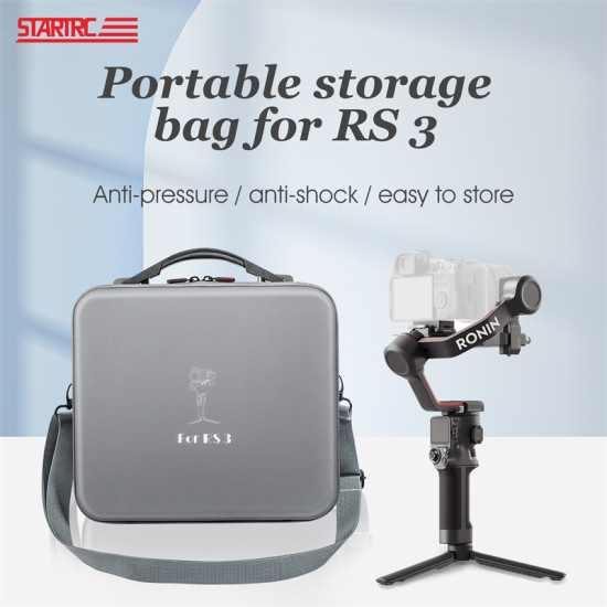 For DJI RS 3 Portable Shoulder Bag PU Waterproof Carrying Storage Case for DJI Ronin 3 Handheld Stabilizers Storage Bag Handbag STARTRC