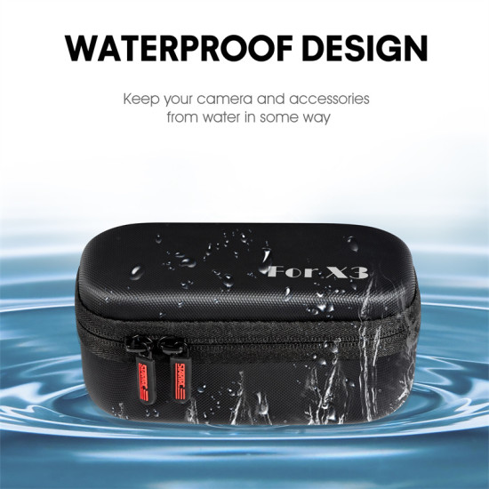Storage Bag For Insta360 One X3 Carrying Case Handbag Waterproof PU Parts Hand Strap Lanyard Hard Portable Camera Accessories 