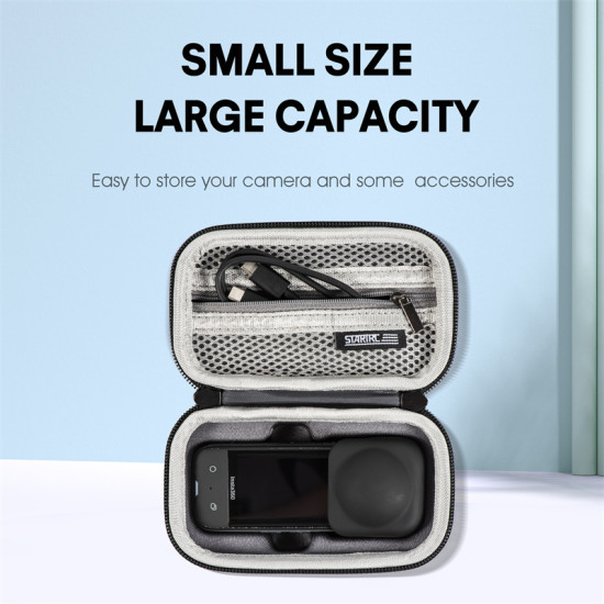Storage Bag For Insta360 One X3 Carrying Case Handbag Waterproof PU Parts Hand Strap Lanyard Hard Portable Camera Accessories 