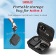 For DJI Osmo Action 3 Carrying Case Camera Handbag Accessories Black PU Storage Box Portable Hard Bag Battery Protector STARTRC