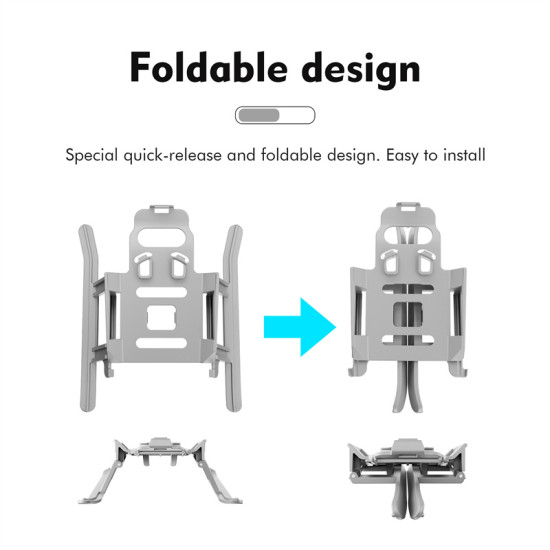 Hifylux Foldable Landing Gear for DJI Mini 3 Heighten Leg Anti-fall Prevention Training Quick Release Skid Drone Accessories Kit