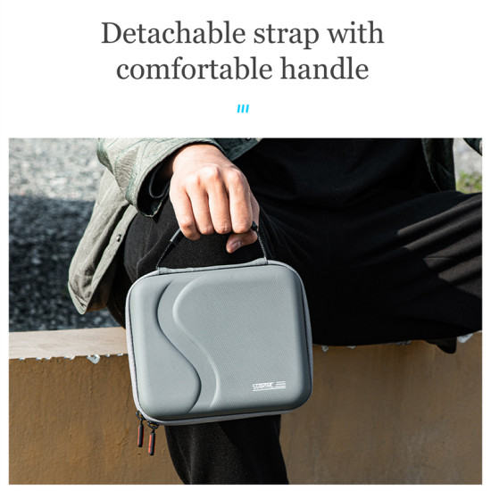 STARTRC For DJI RC Accessories Portable Storage Bag Waterproof Case Diamond Fabric PU Handbag for MINI 3/MAVIC 3 PRO/AIR 2S Part