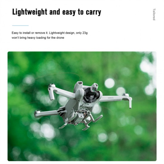 Landing Gear LED Foldable for DJI Mini 3 Air Drop Quick Release Extended Skid Leg Drone Accessories Flashing Light Kit Foot ABS