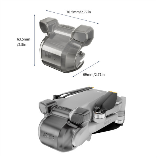 Lens Cap Cover for DJI Mini 3 Accessories Drone STARTRC Gimbal Camera Sensor Protective Parts Protection Guard Anti-glare Hood 