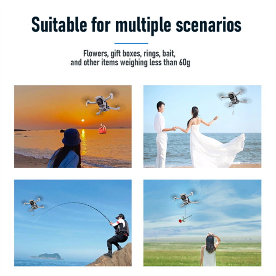 Air-Dropping System for DJI Mini 2/Mini 2 SE/Mini SE Drone Accessories STARTRC Thrower Airdrop Fishing Bait Wedding Ring Parts
