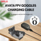 Power Charging Cable for DJI Goggles 2/Goggles V2 Fast Charge DC Power Supply Cable 1M for Avata FPV Drone Accessories STARTRC