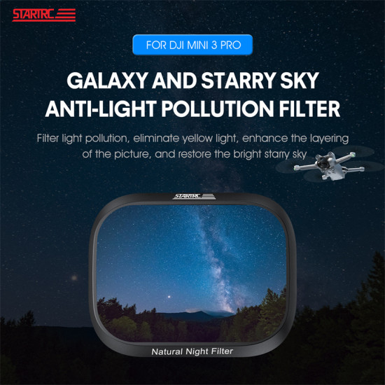 STARTRC Lens Filter For DJI Mini 3 PRO/Mini 3 Accessories Camera Natural Night Filters Drone Galaxy Starry Sky Anti-Light Glass