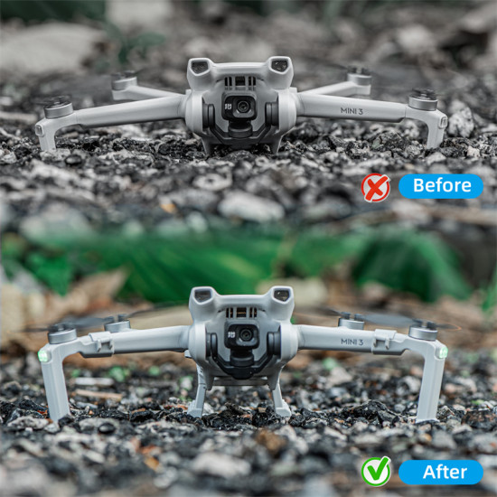 STARTRC Foldable Landing Gear For DJI Mini 3/Mini 3 Pro Accessories Extended Long Leg Foot Protector Skid Drone Quick Release STARTRC Foldable Landing Gear For DJI Mini 3/Mini 3 Pro Accessories Extended Long Leg Foot Protector Skid Drone Quick Release