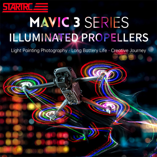 STARTRC suitable for DJI Mavic 3 Pro UAV luminous illuminated blade propeller LED lights for night flight