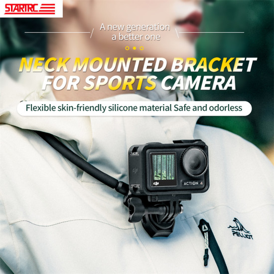 STARTRC Stand Neck Strap Mounted Bracket Compatible With Action First Person View Chest GoPro Panoramic Sports Camera
