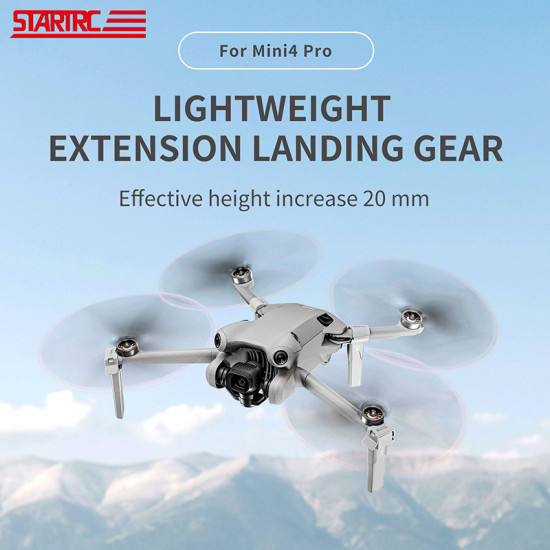 STARTRC DJI Mini4 Pro Lightweight Extension Landing Gear Effective Height Increase 20 mm Protecting the fuselage head