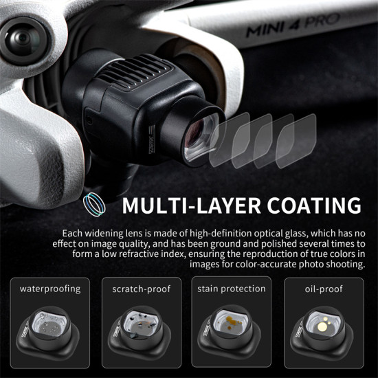STARTRC DJI drone professional aerial photography magnifying mirror Mini 4 pro wide-angle lens pan tilt camera accessories multifunctional