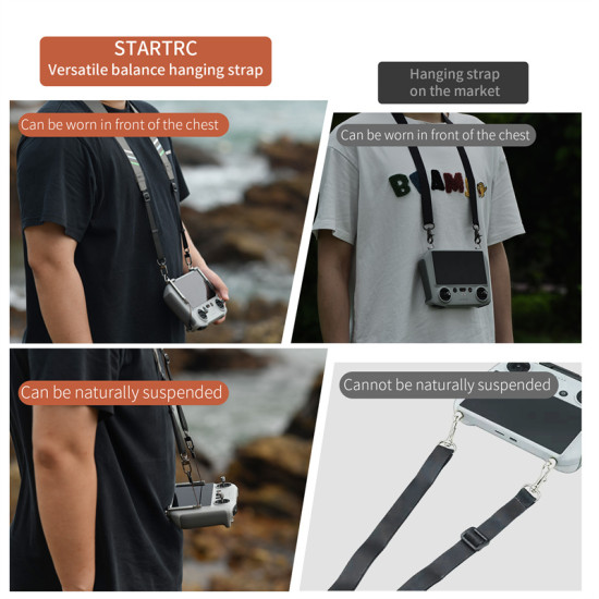 STARTRC Screen remote control self-balancing hanging metal fixing piece suitable for DJI Mavic 3/Air3/Mini3/4 Pro rope RC 2 hanging RC accessories 
