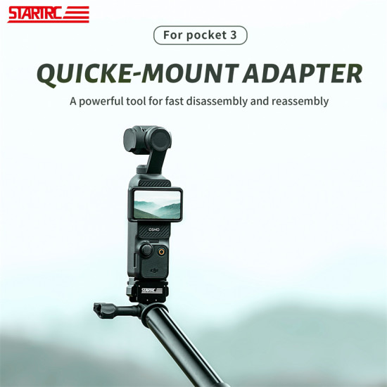 STARTRC suitable for DJI Quicke-mount adapter Pocket3 dedicated quick installation adapter, expanding multi-functional base connectors