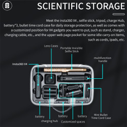 Creator storage bag For Shadowstone insta360 X4 Panoramic Action Camera storage bag Convenient portable storage box bag accessories