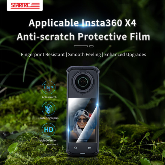 STARTRC Shadow Stone Insta360 X4 Anti-scratch Protective Film screen tempered explosion-proof 360 panoramic sports camera 360 x4 accessories