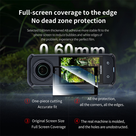 STARTRC Shadow Stone Insta360 X4 Anti-scratch Protective Film screen tempered explosion-proof 360 panoramic sports camera 360 x4 accessories