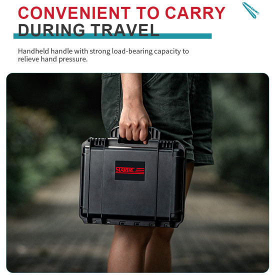 STARTRC suitable for GOPRO12/11/10/9 double waterproof safety box hard shell double layer storage portable tank proof camera storage box accessories