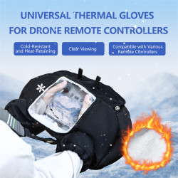 Universal thermal gloves for drone remote controllers
