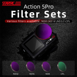Action 5 pro filter sets various filters available:ND8 ND16 ND32 CPL
