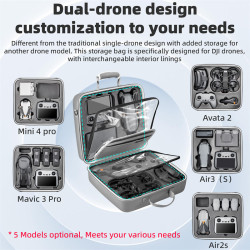 For Avata 2,Air 3,Air 3S Dual-drone storage bag