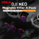 DJI NEO Magnetic Filter 4-Pack  Various magnetic filter sets: ND8/ND16/ND32/CPL