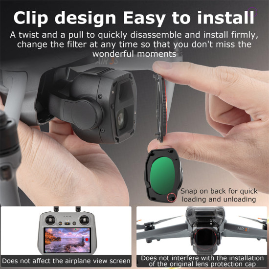 STARTRC for DJI Air 3S professional aerial filter single filter: CPL filter
