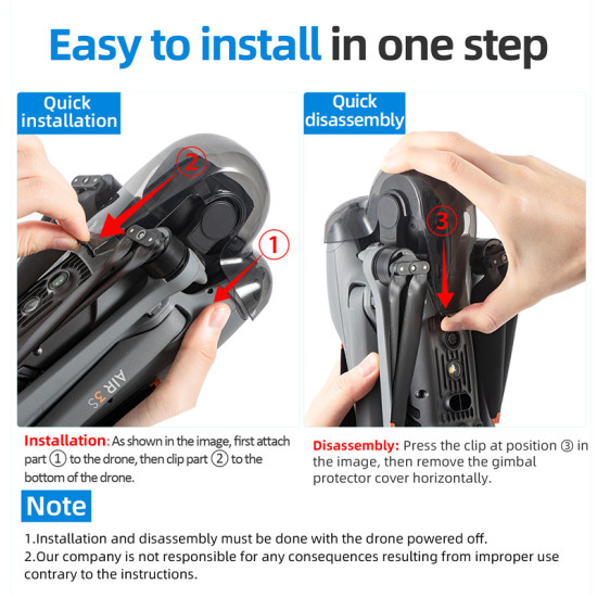 STARTRC gimbal lens protectors for air 3s