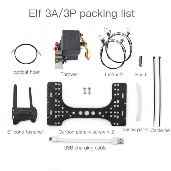 For DJI Elf 2/3S/4/3A/3P Thrower Light Weight Airdrop System Drone Air-Dropping Fishing Bait Wedding Ring Gift Deliver Accessory