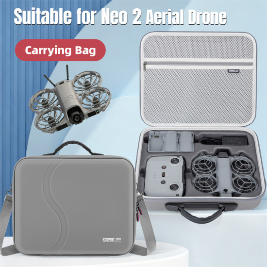 STARTRC Suitable for Neo 2 Aerial Drone Carrying Bag  Hard Shell with Lycra Liner. Shock-Absorbing, Shoulder Strap, Portable Handle for Neo 2.