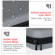 For DJI Action 2 Portable Case Accessories Bag Hard Cover Storage Box Handbag Parts Waterproof Black Nylon Grey PU